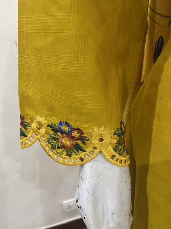 Khadar Yellow Frock - 3 piece - Image 5