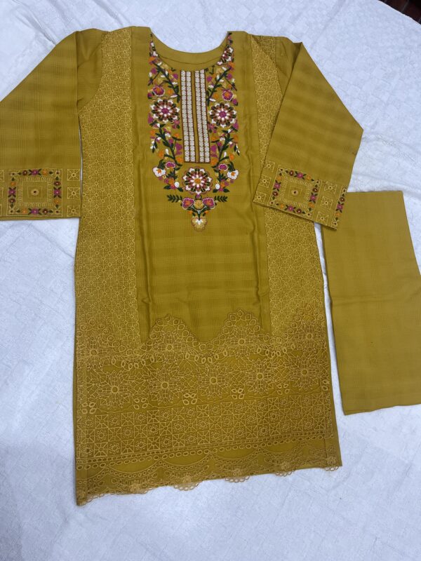 Khadar Yellow Dress - 2 piece - Image 8