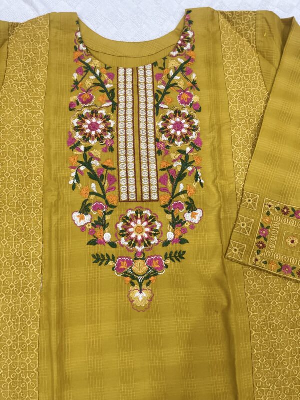 Khadar Yellow Dress - 2 piece - Image 2