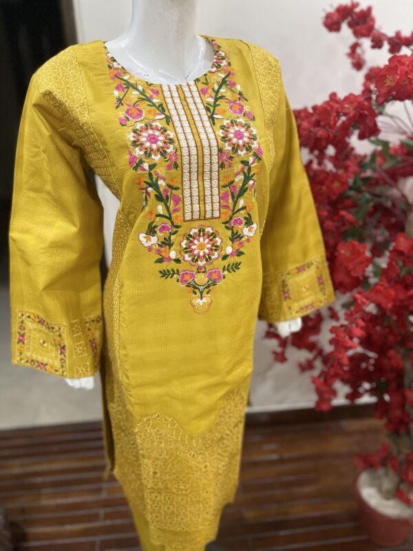 Khadar Yellow Dress - 2 piece - Image 3