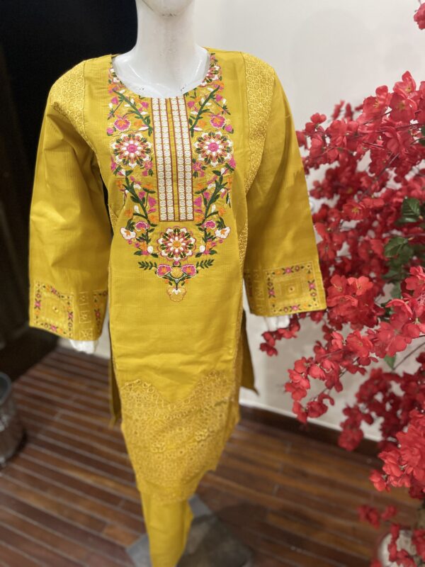 Khadar Yellow Dress - 2 piece