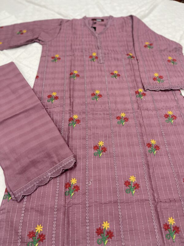 Khadar Pink flowery  - 2 piece - Image 4