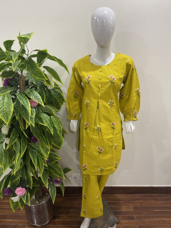 Khadar Yellow Flowery  - 2 piece