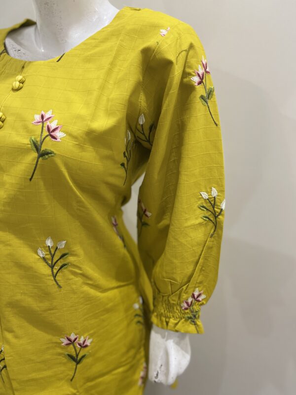 Khadar Yellow Flowery  - 2 piece - Image 4