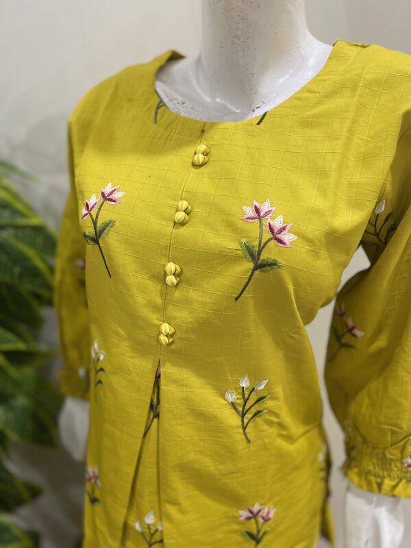 Khadar Yellow Flowery  - 2 piece - Image 5